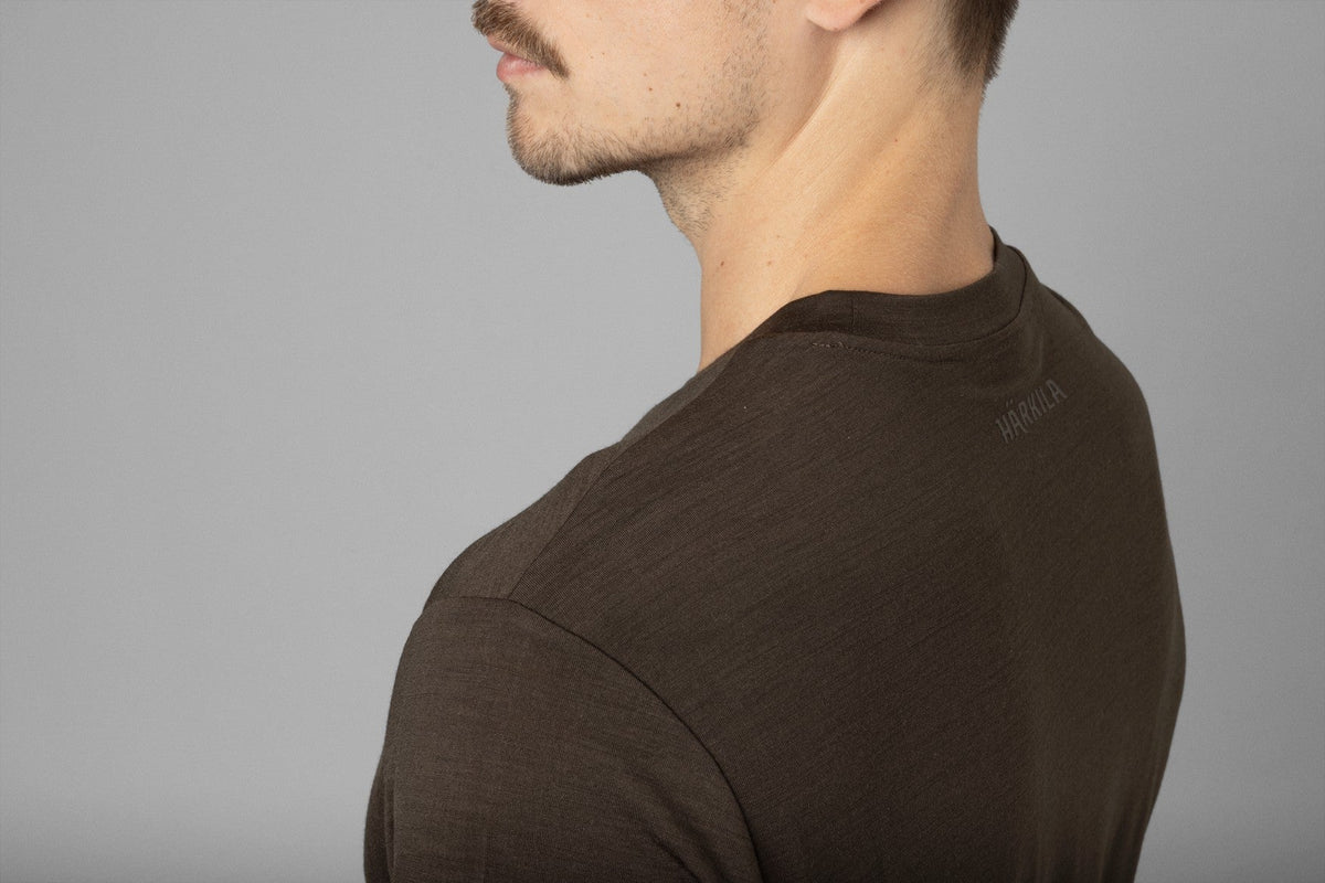 Base All Season Kurzarm-T-Shirt Shadow brown - Härkila