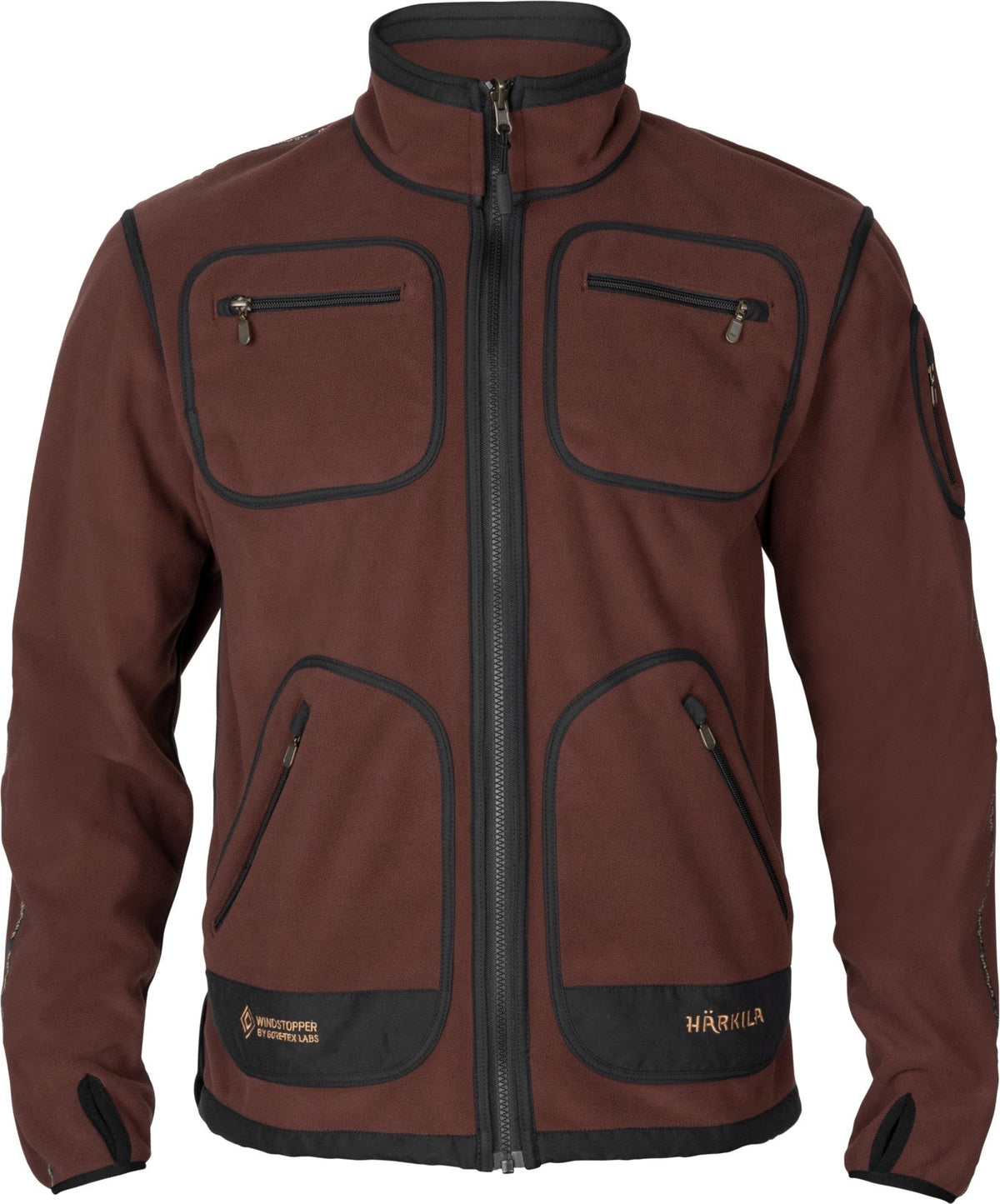 Kamko Fleecejacke - Grün/Bordeaux - Härkila