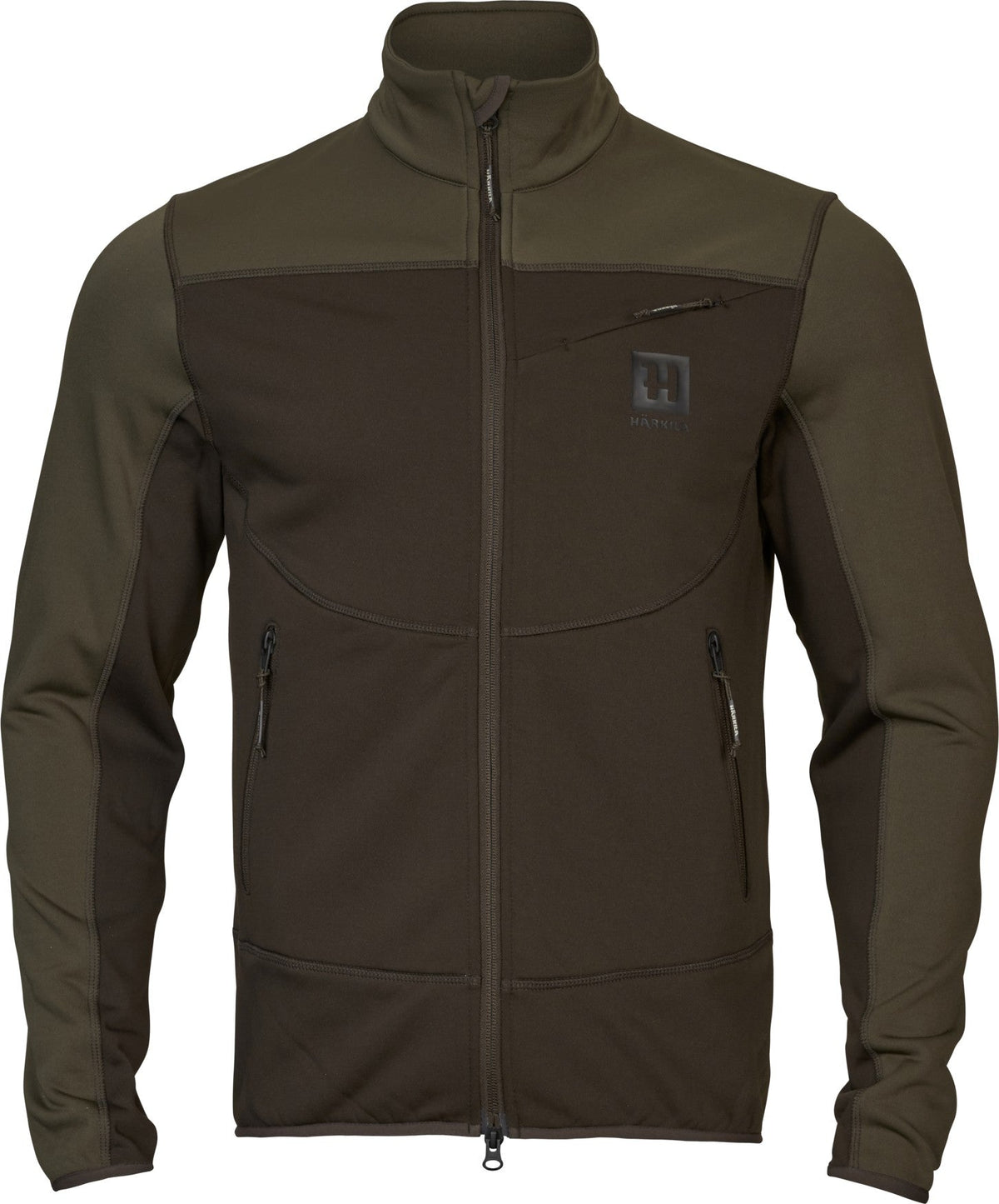 Olaf Fleece-Jacke - Shadow Brown/Forest night - Härkila