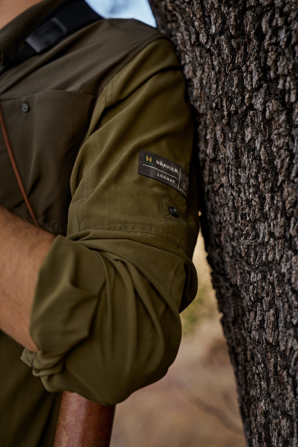 Logmar leichtes Langarmshirt Dark olive/Willow green - Härkila