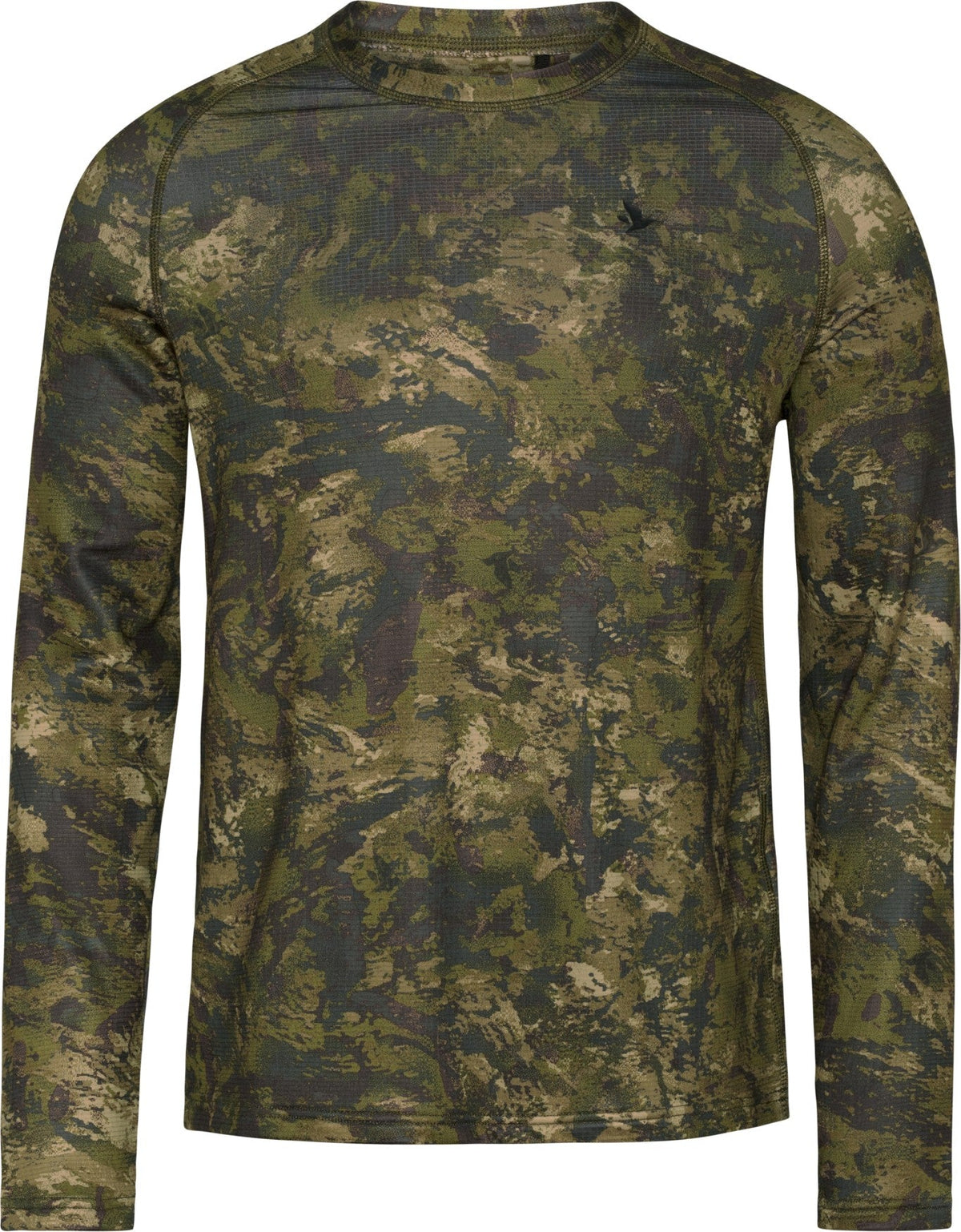 Aktives Camouflage-Langarm-T-Shirt InVis Grün - Seeland