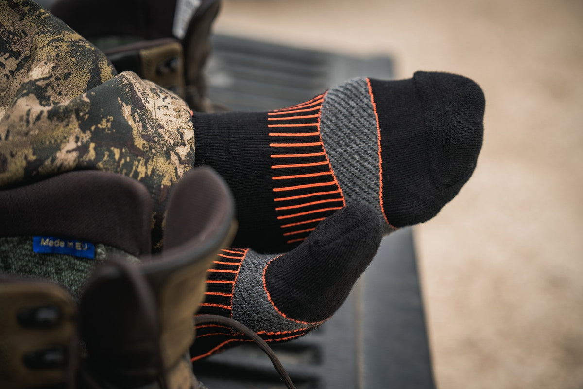 Field Coolmax-Socken - 2er-Pack Schwarz/Dunkelgrau - Seeland