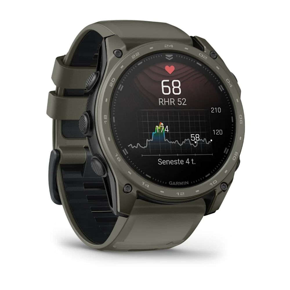 tactix® 8 – 51 mm, AMOLED, Cerakote®-Beschichtung, Inklusive Applied Ballistics Ultralight™ Solver und Olive Cerakote®-Beschichtung – Garmin