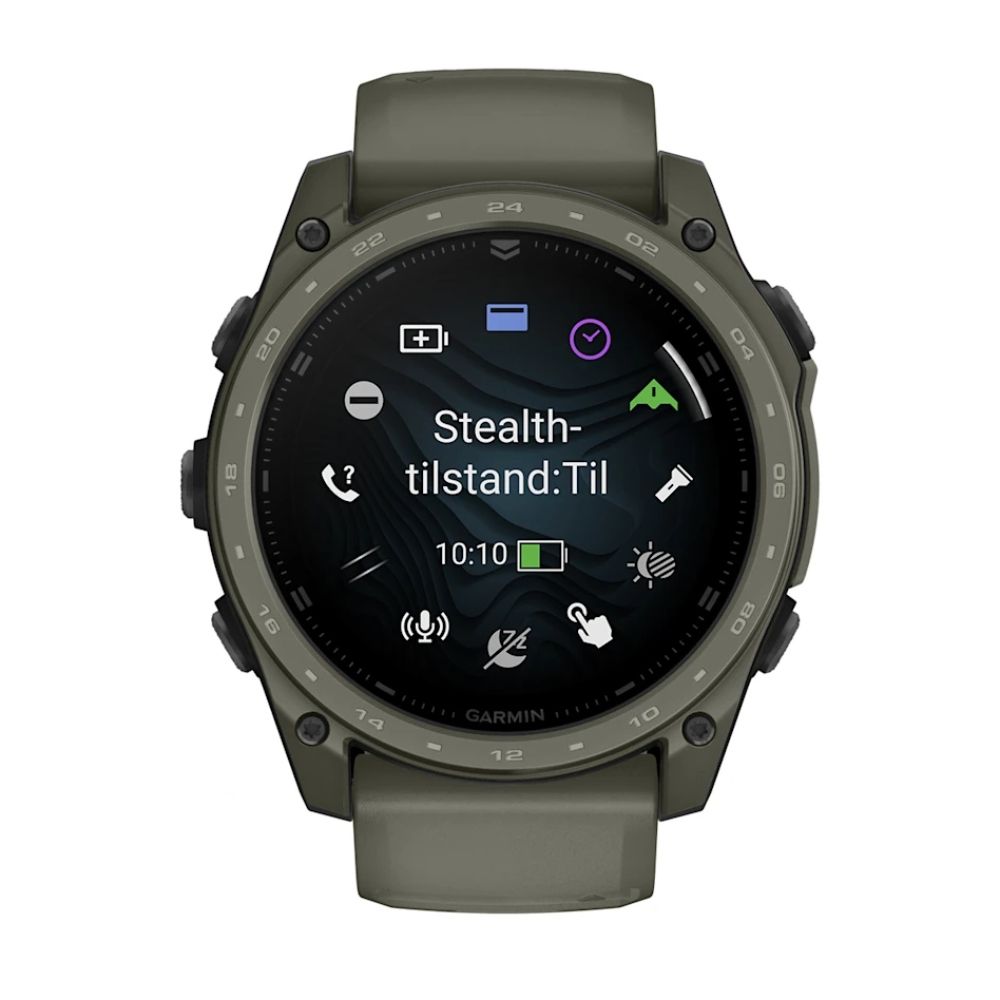 tactix® 8 – 51 mm, AMOLED, Cerakote®-Beschichtung, Inklusive Applied Ballistics Ultralight™ Solver und Olive Cerakote®-Beschichtung – Garmin