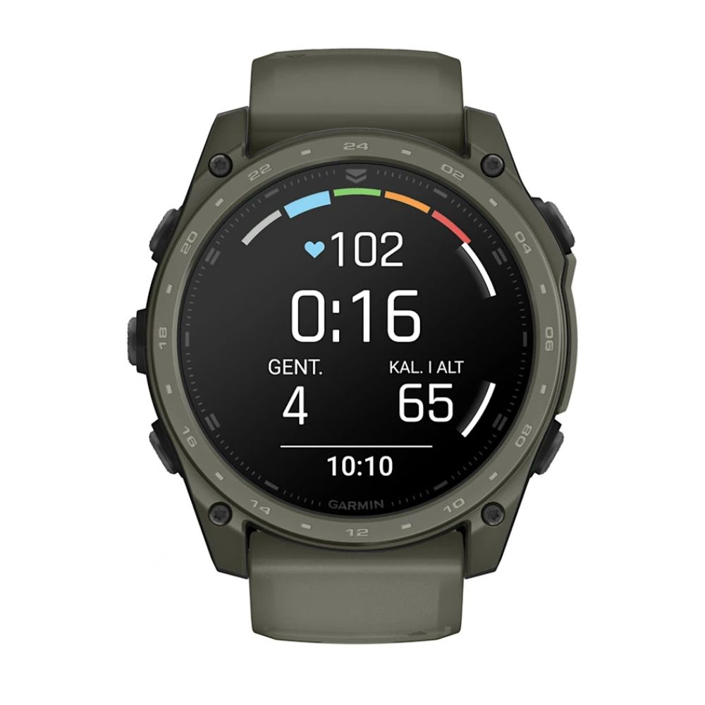 tactix® 8 – 51 mm, AMOLED, Cerakote®-Beschichtung, Inklusive Applied Ballistics Ultralight™ Solver und Olive Cerakote®-Beschichtung – Garmin