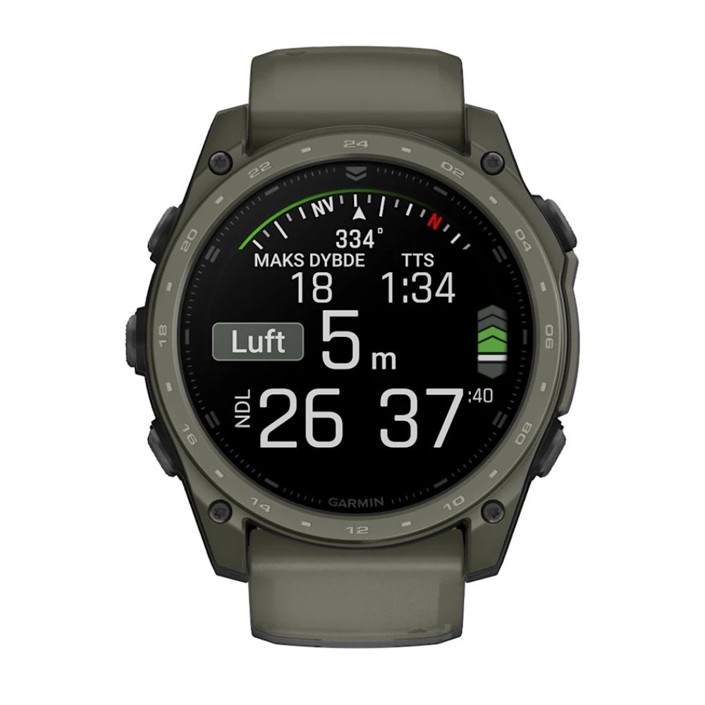 tactix® 8 – 51 mm, AMOLED, Cerakote®-Beschichtung, Inklusive Applied Ballistics Ultralight™ Solver und Olive Cerakote®-Beschichtung – Garmin