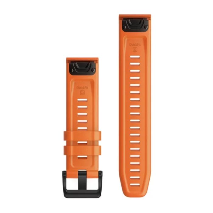 Quickfit 22 mm urremme, Fog Gray/Ember Orange silikone 3
