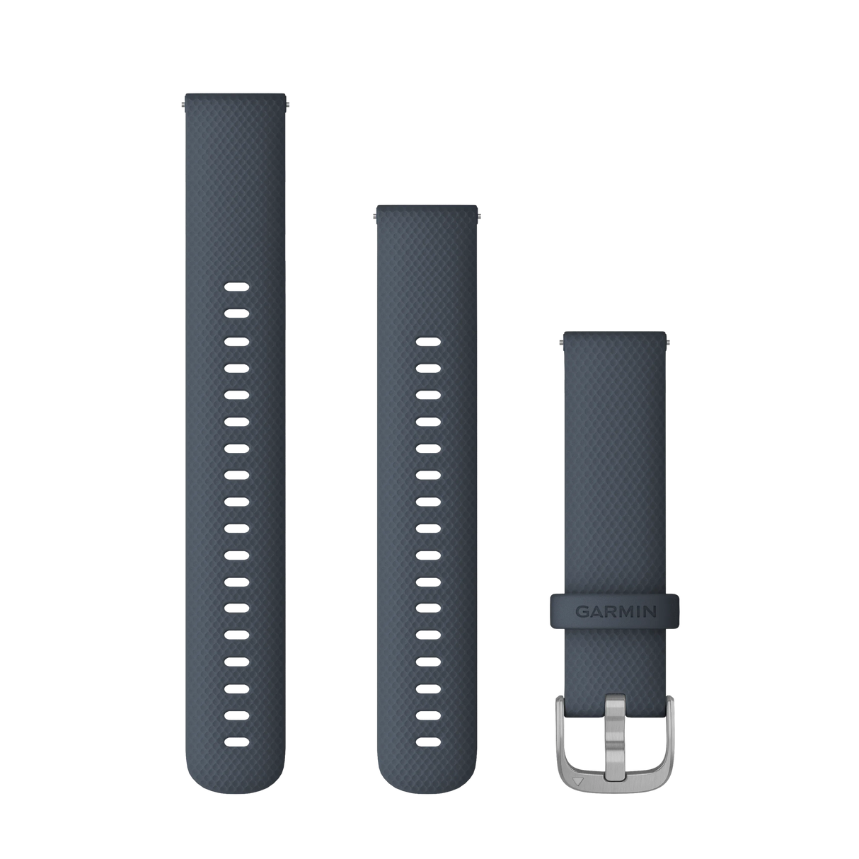 Quick Release remme (18 mm), Sort, sølv hardware 3