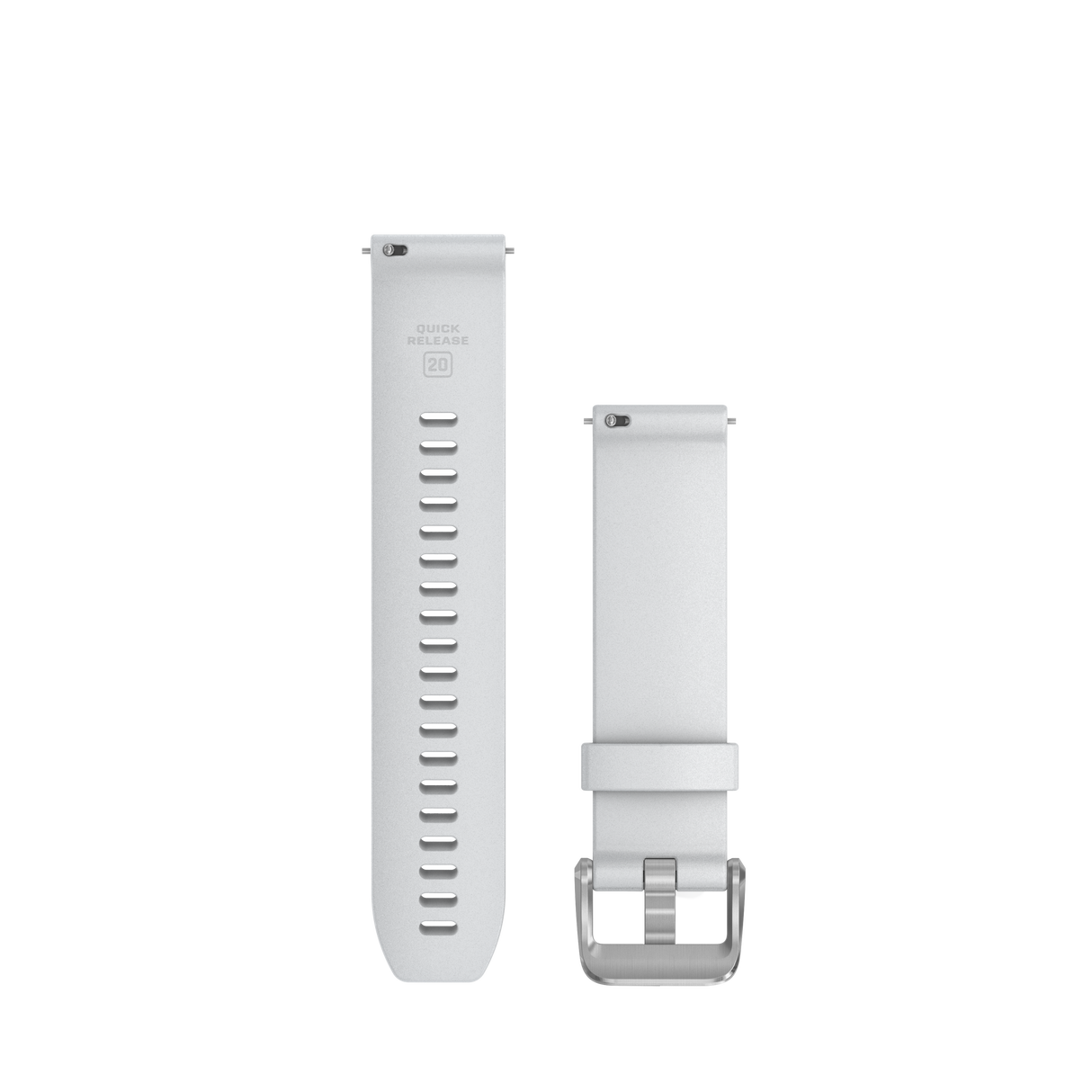 Quick Release remme (18 mm), Hvid, sølv hardware 2