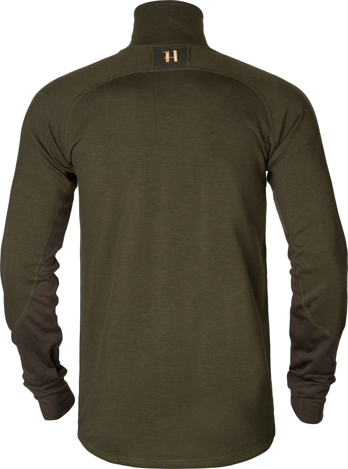 Base Warm Zip-Neck Unterhemd Willow green/Shadow brown - Härkila
