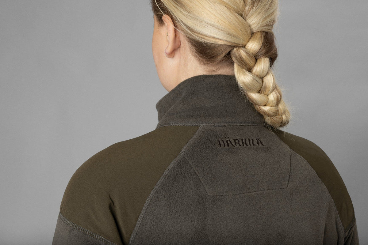 Vilja Fleece für Damen Willow green/Shadow grey - Härkila