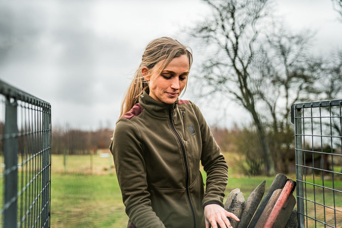 Oda Damen-Fleecejacke Willow green - Härkila