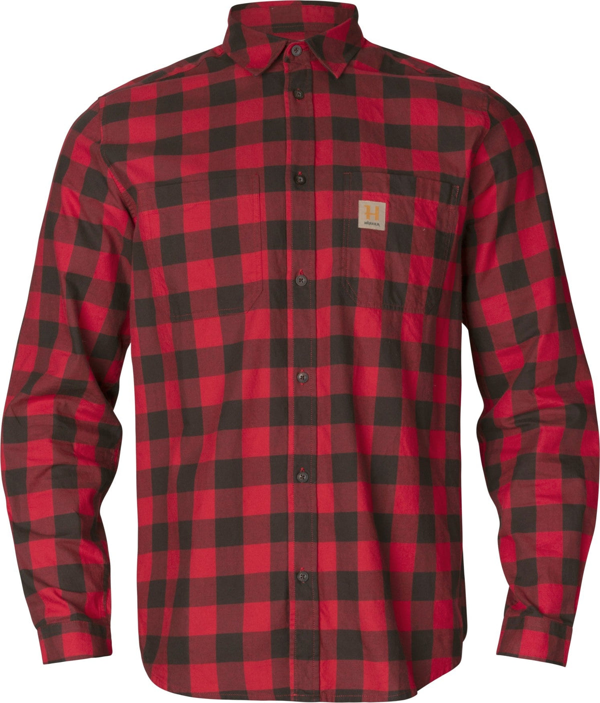 Skandinavisches Langarmhemd Red check - Härkila