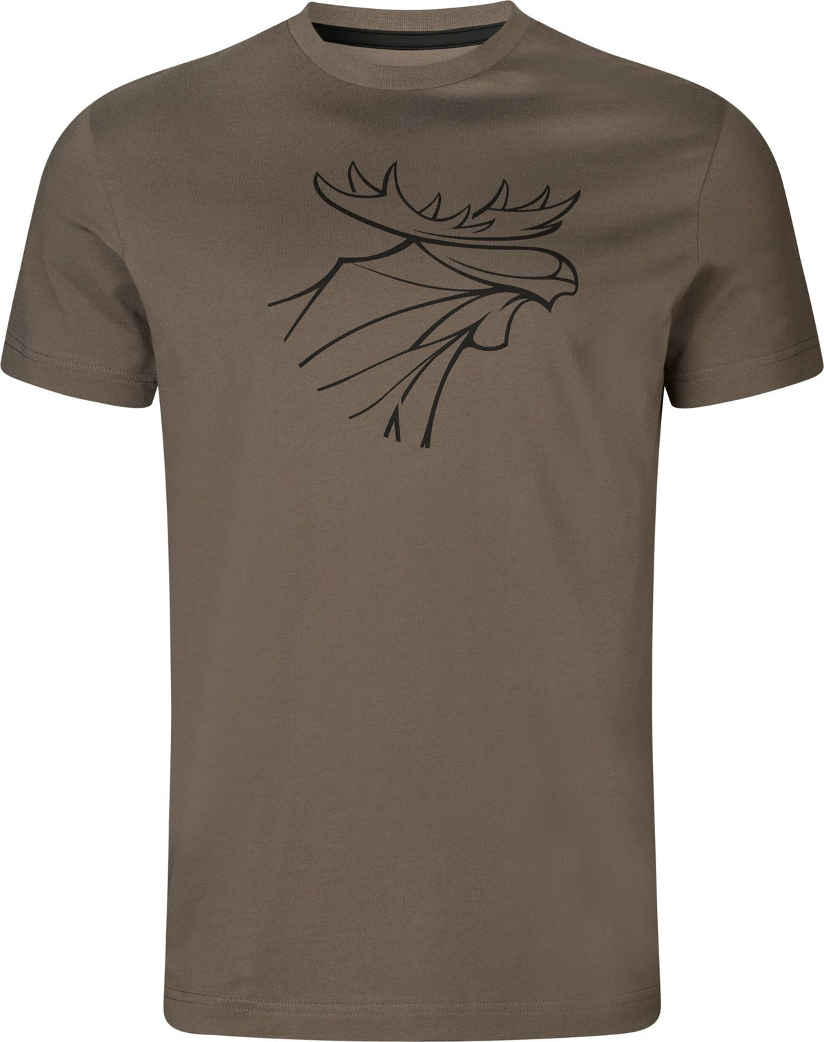 Grafik-T-Shirt 2er-Pack - Brown granite/Phantom - Härkila