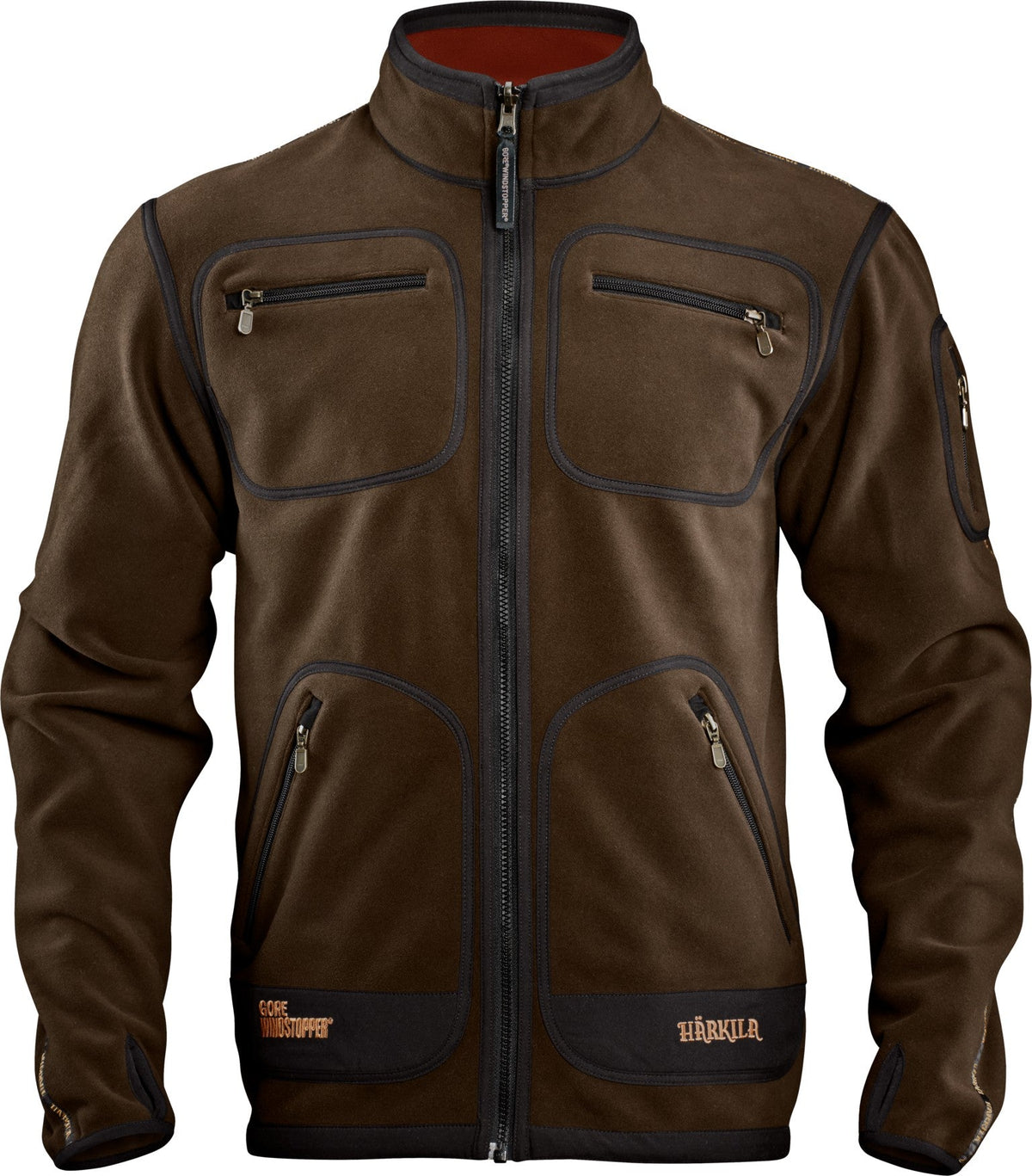 Kamko Fleecejacke Braun/Rot - Härkila