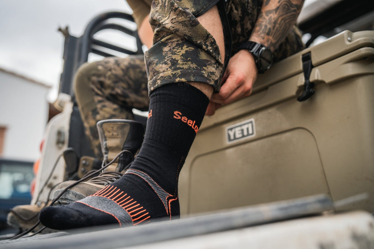 Field Coolmax-Socken - 2er-Pack Schwarz/Dunkelgrau - Seeland