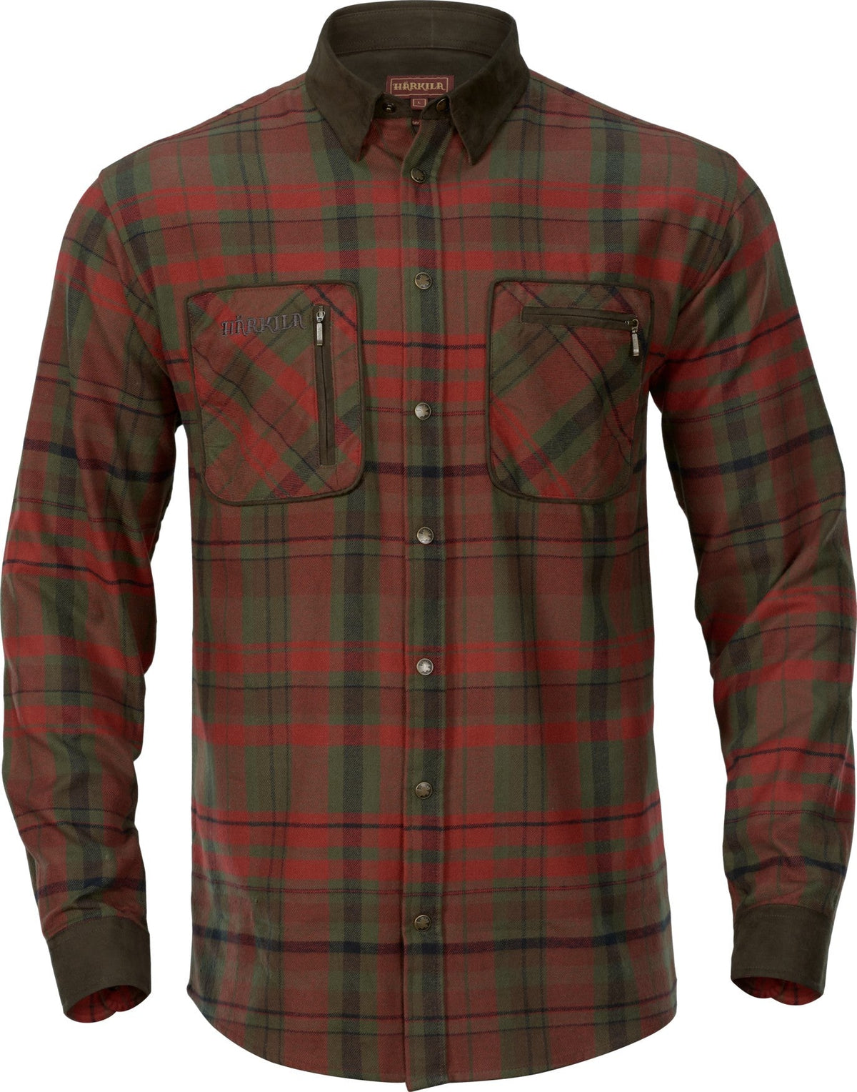 Pajala Hemd - Red autumn check - Härkila