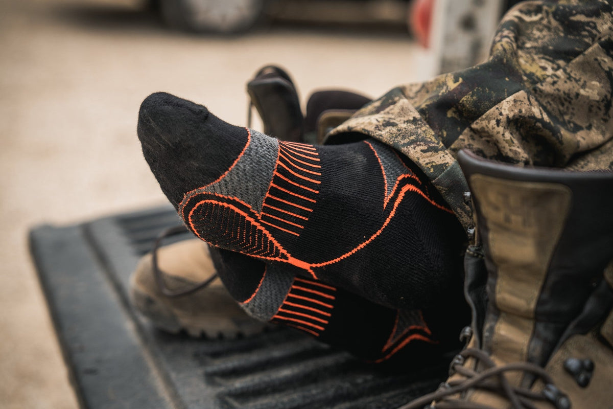 Field Coolmax-Socken - 2er-Pack Schwarz/Dunkelgrau - Seeland