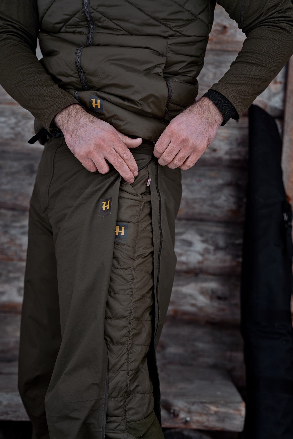 Logmar isolierte, packbare Hose Willow green - Härkila