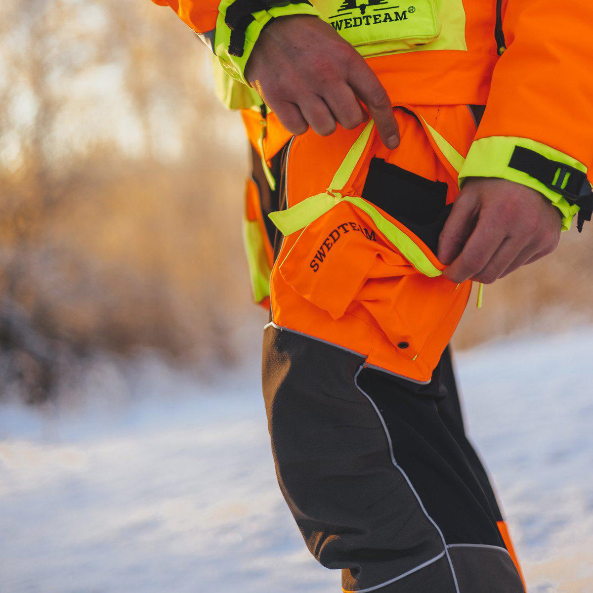 Protect Pro Shell Schutzhose Neonorange - Swedteam
