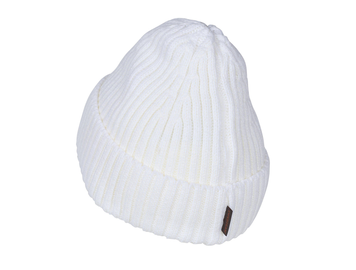 Ultra Strick-Beanie Weiß – Swedteam