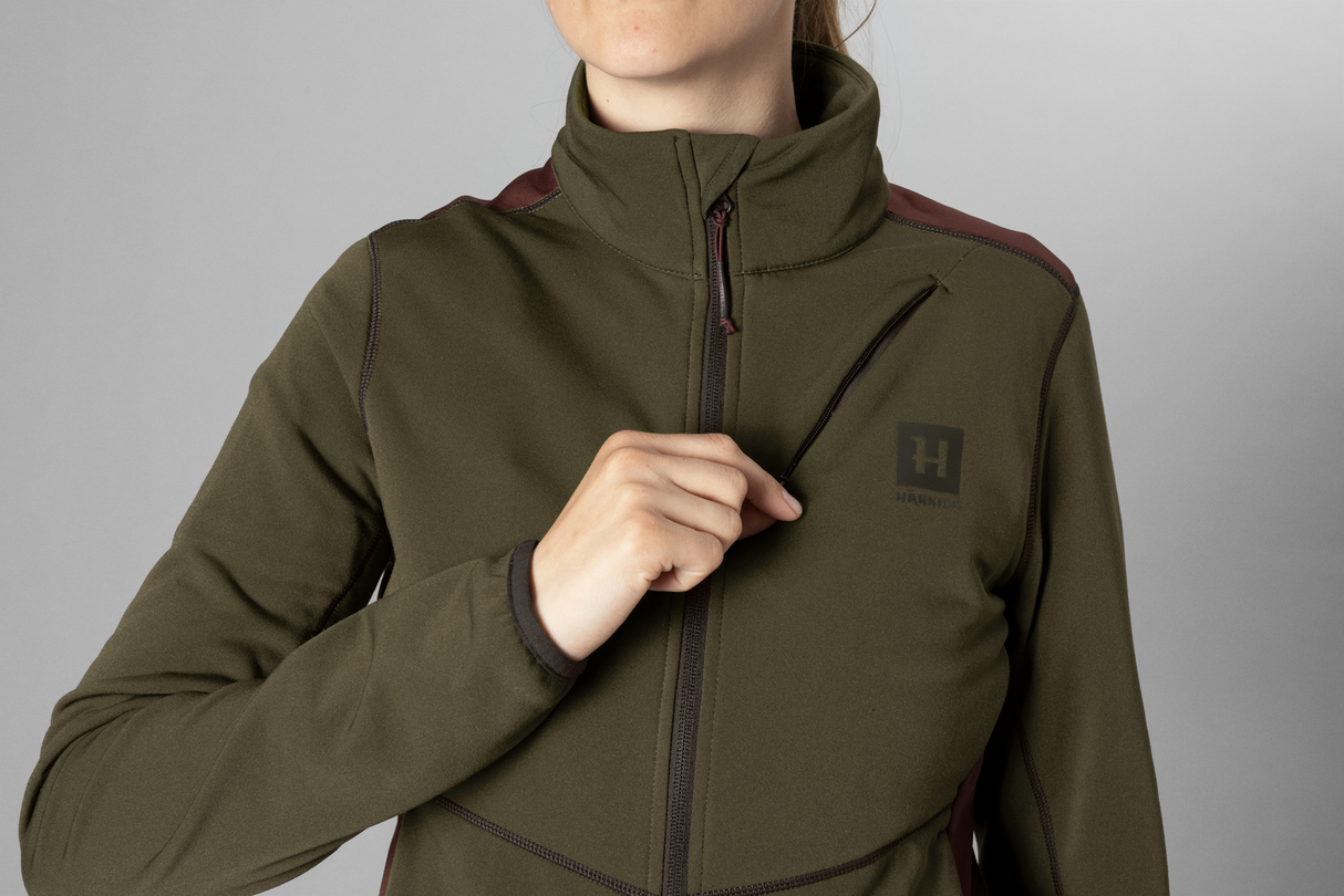 Oda Damen-Fleecejacke Willow green - Härkila