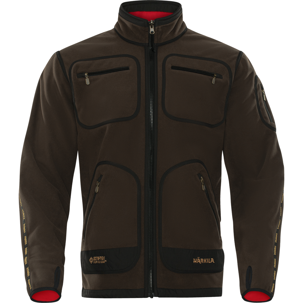 Kamko Fleecejacke Braun/Rot - Härkila