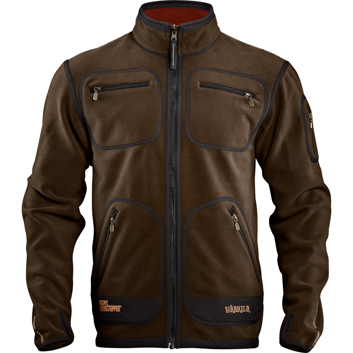 Kamko Fleecejacke Braun/Rot - Härkila