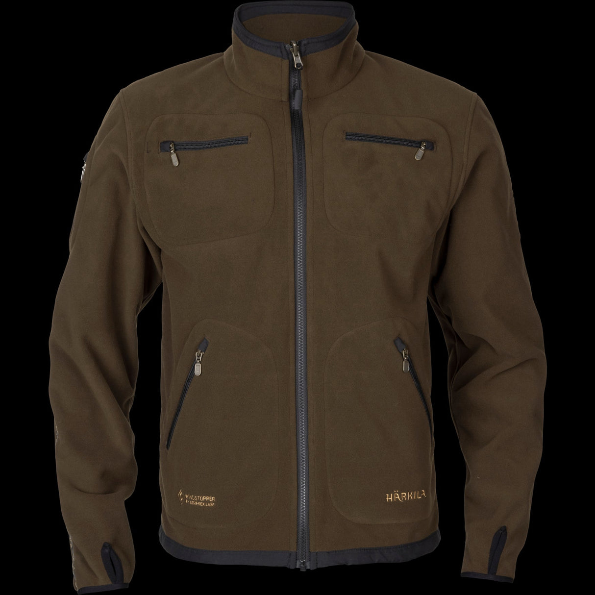 Kamko Fleecejacke - Grün/Bordeaux - Härkila