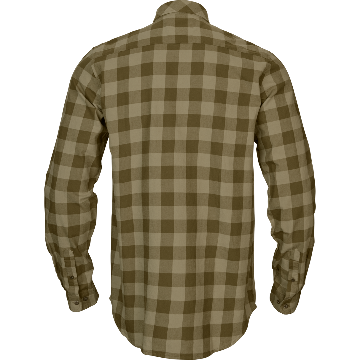 Skandinavisches Langarm-Hemd Dark olive check - Härkila