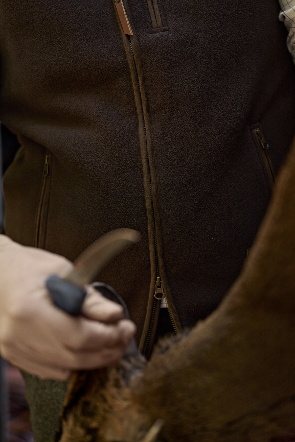 Sherpa Fleeceweste Demitasse brown – Härkila