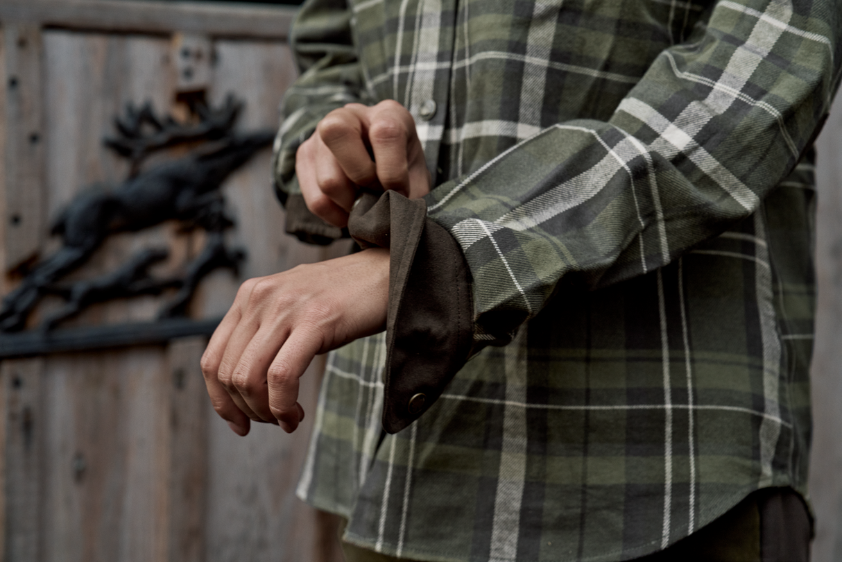 Pajala L/S Hemd Damen – Olive check – Härkila