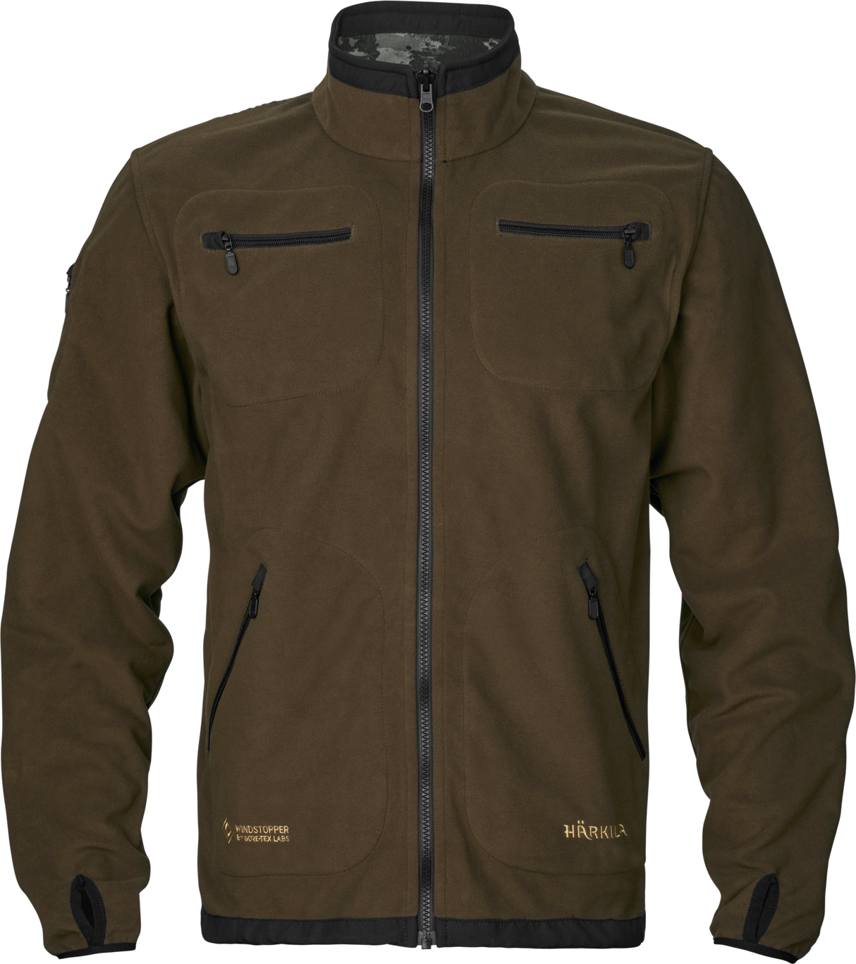 NOCTYX WSP Wende-Fleecejacke AXIS MSP®Schwarz/Willow green – Härkila