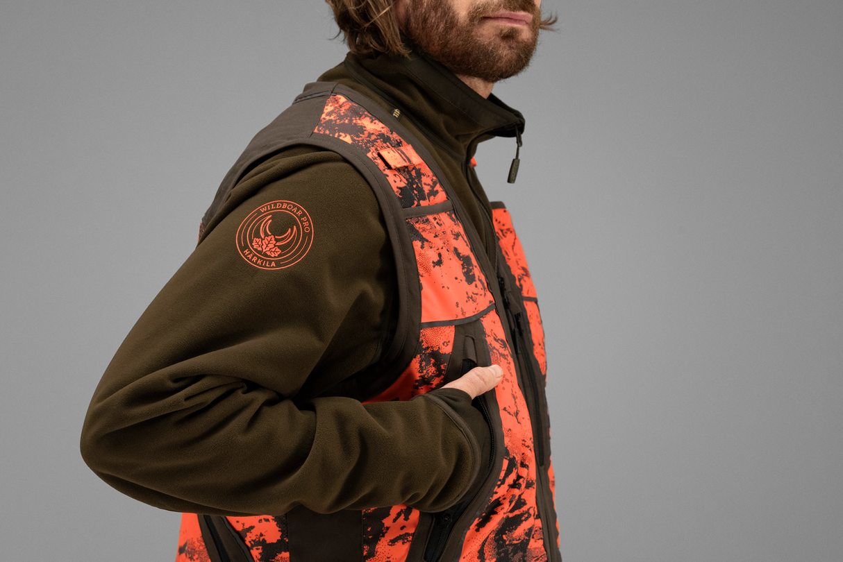 Wildboar Pro - Sicherheitsweste AXIS MSP® Orange Blaze/Shadow brown - Härkila