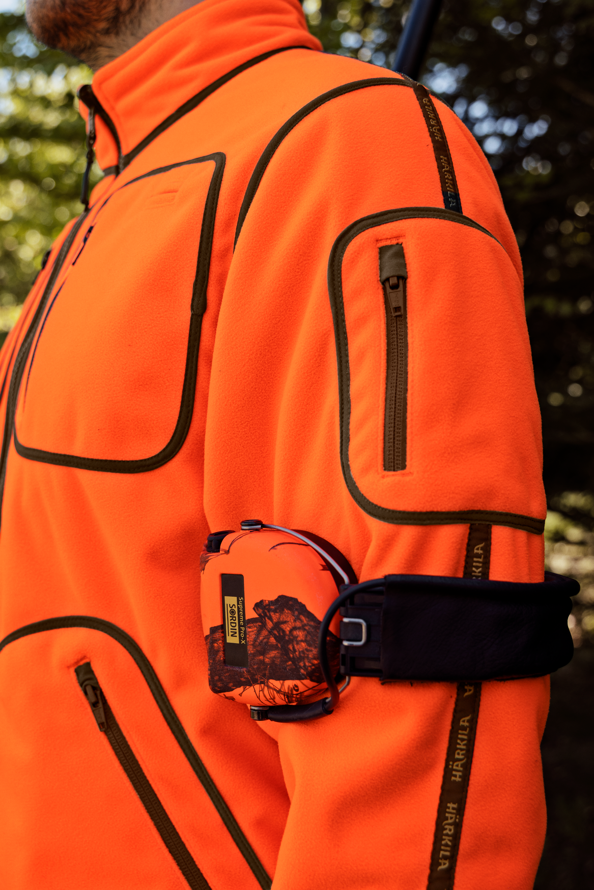 Kamko Blaze Wendefleecejacke - Orange Blaze/Willow Green – Härkila