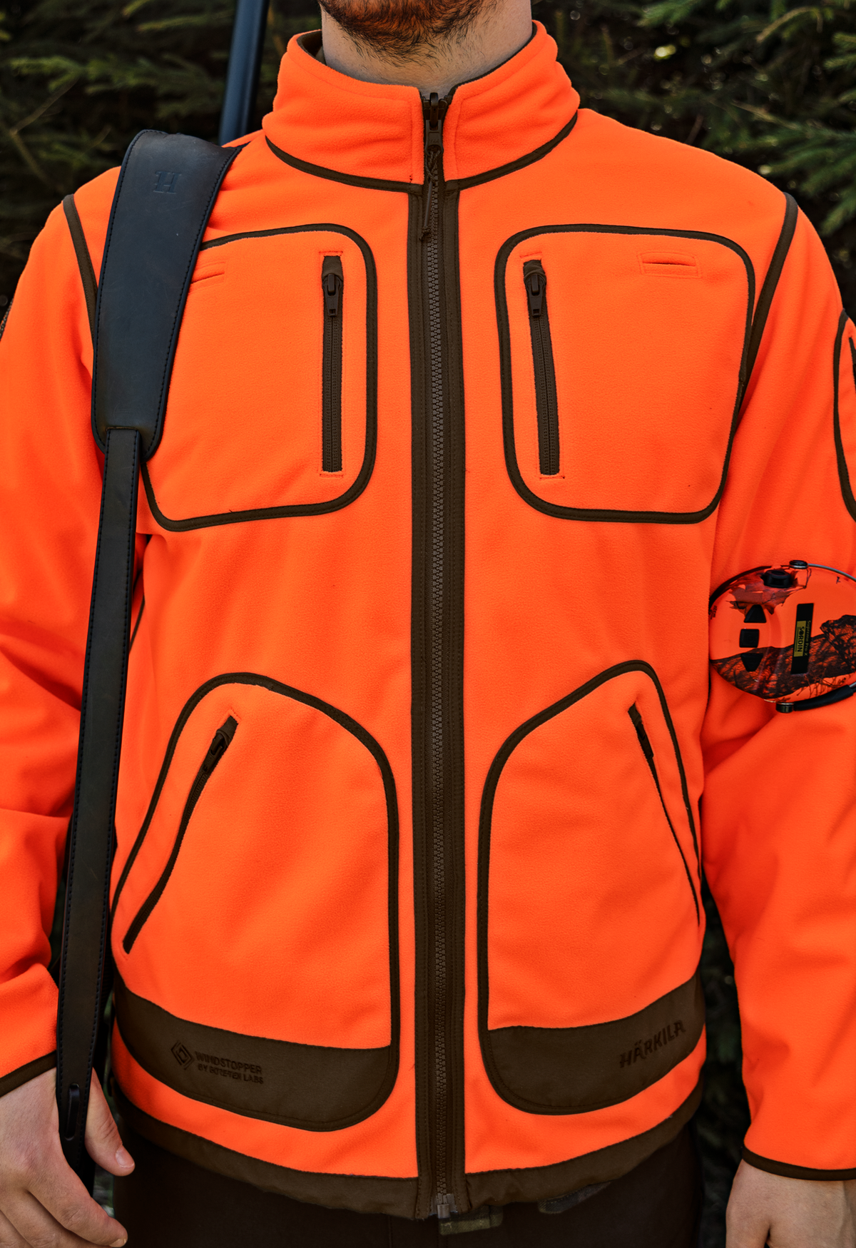 Kamko Blaze Wendefleecejacke - Orange Blaze/Willow Green – Härkila