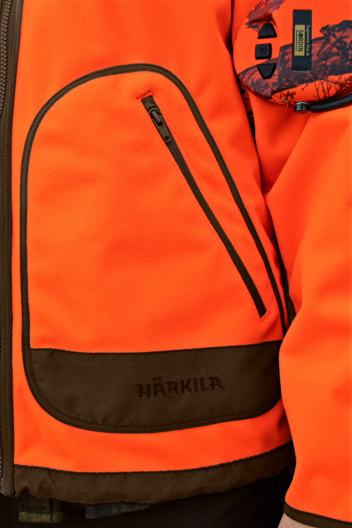 Kamko Blaze Wendefleecejacke - Orange Blaze/Willow Green – Härkila