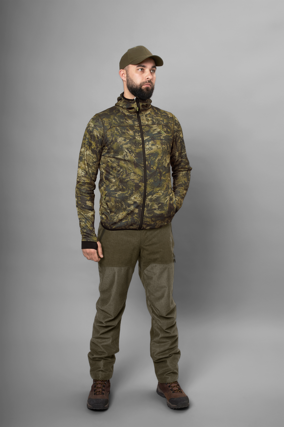 Power Camo Fleece InVis Grün - Seeland