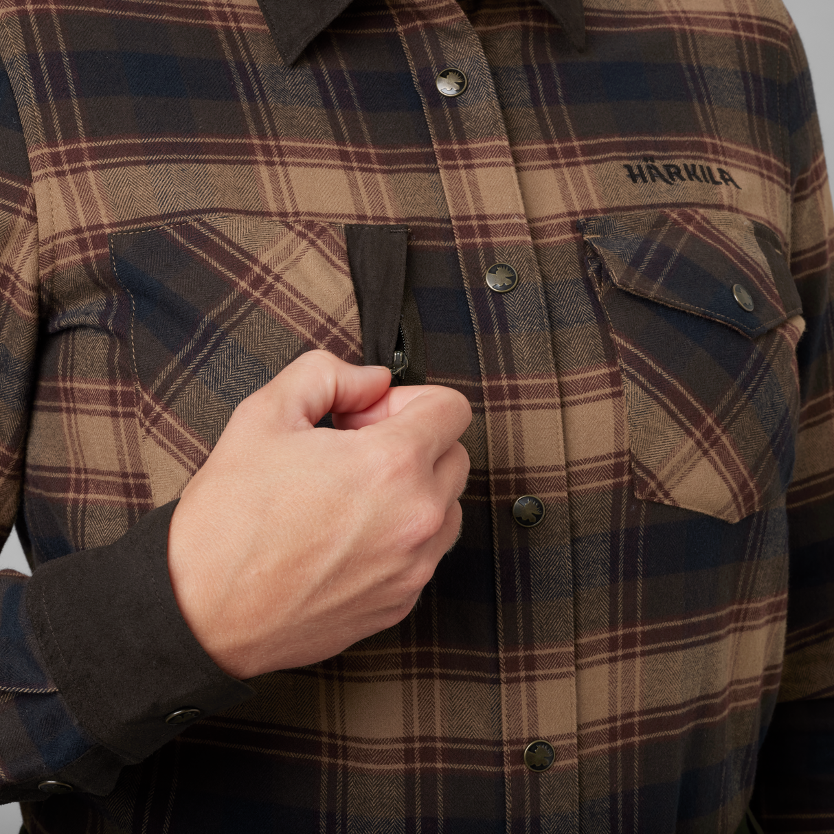 Aivak L/S Hemd - Damen Bordeaux - Härkila