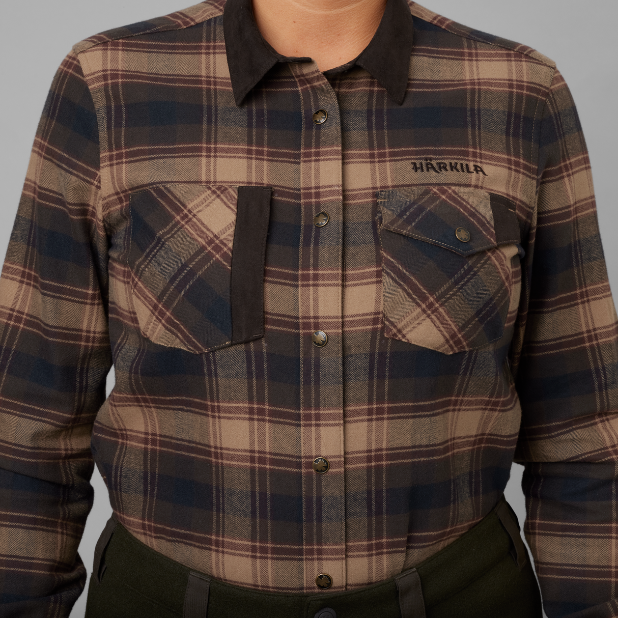 Aivak L/S Hemd - Damen Bordeaux - Härkila