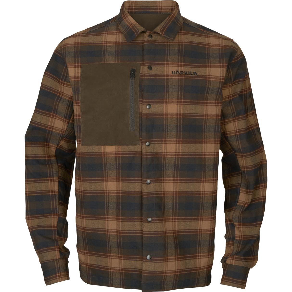 Eirik Wendbare Hemdjacke Dunkel warmes Oliv/Bordeaux - Härkila