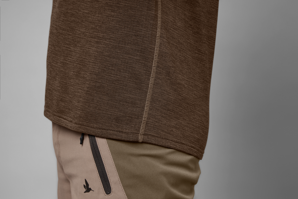 Active Kurzarm-T-Shirt Demitasse brown - Seeland