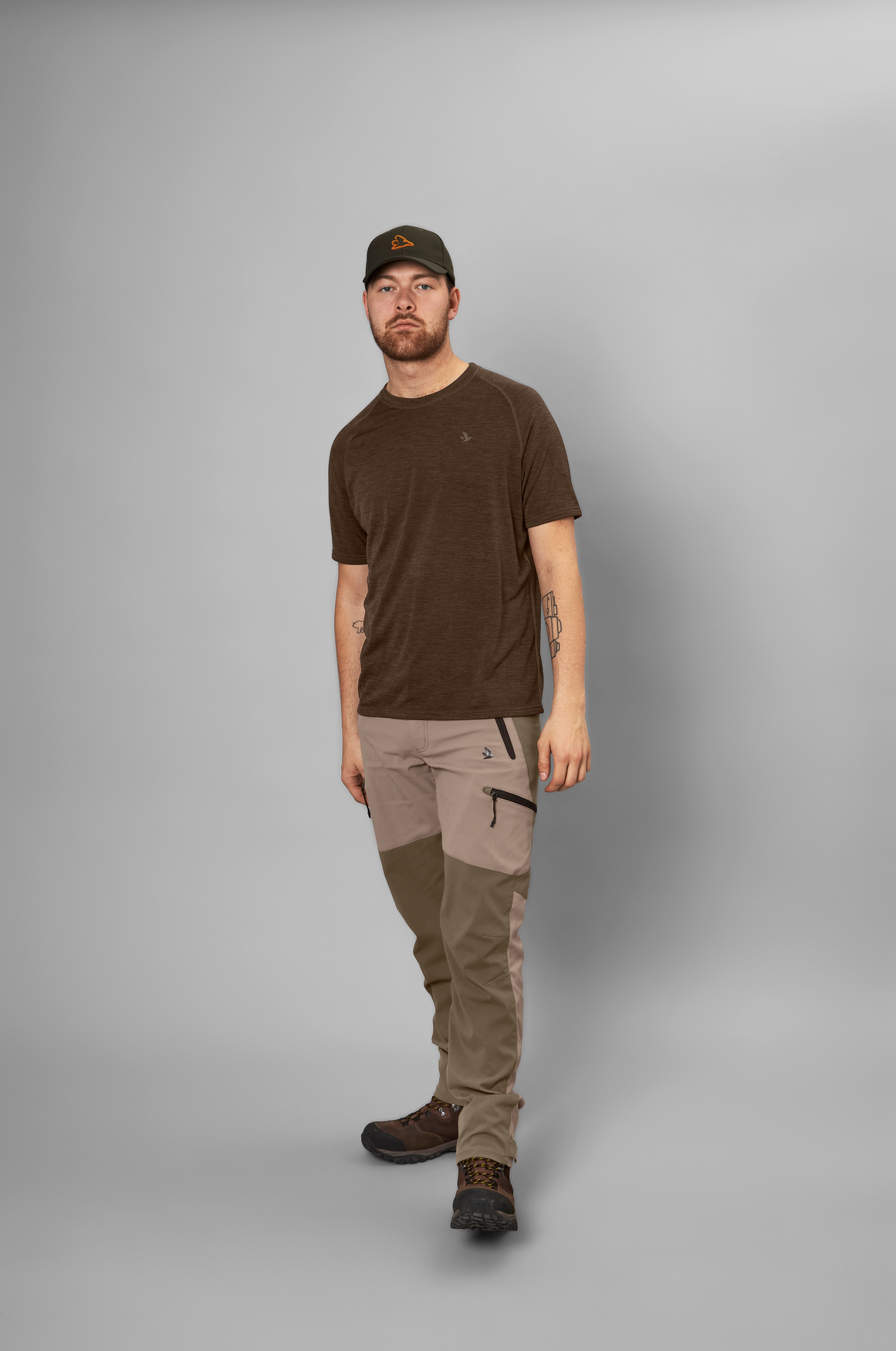 Active Kurzarm-T-Shirt Demitasse brown - Seeland