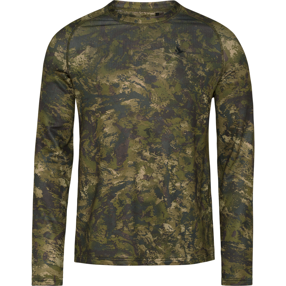 Aktives Camouflage-Langarm-T-Shirt InVis Grün - Seeland