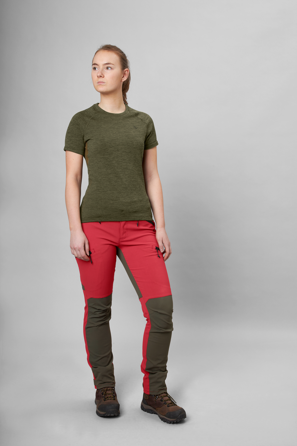 Aktives Kurzarm-T-Shirt für Damen Pine green - Seeland