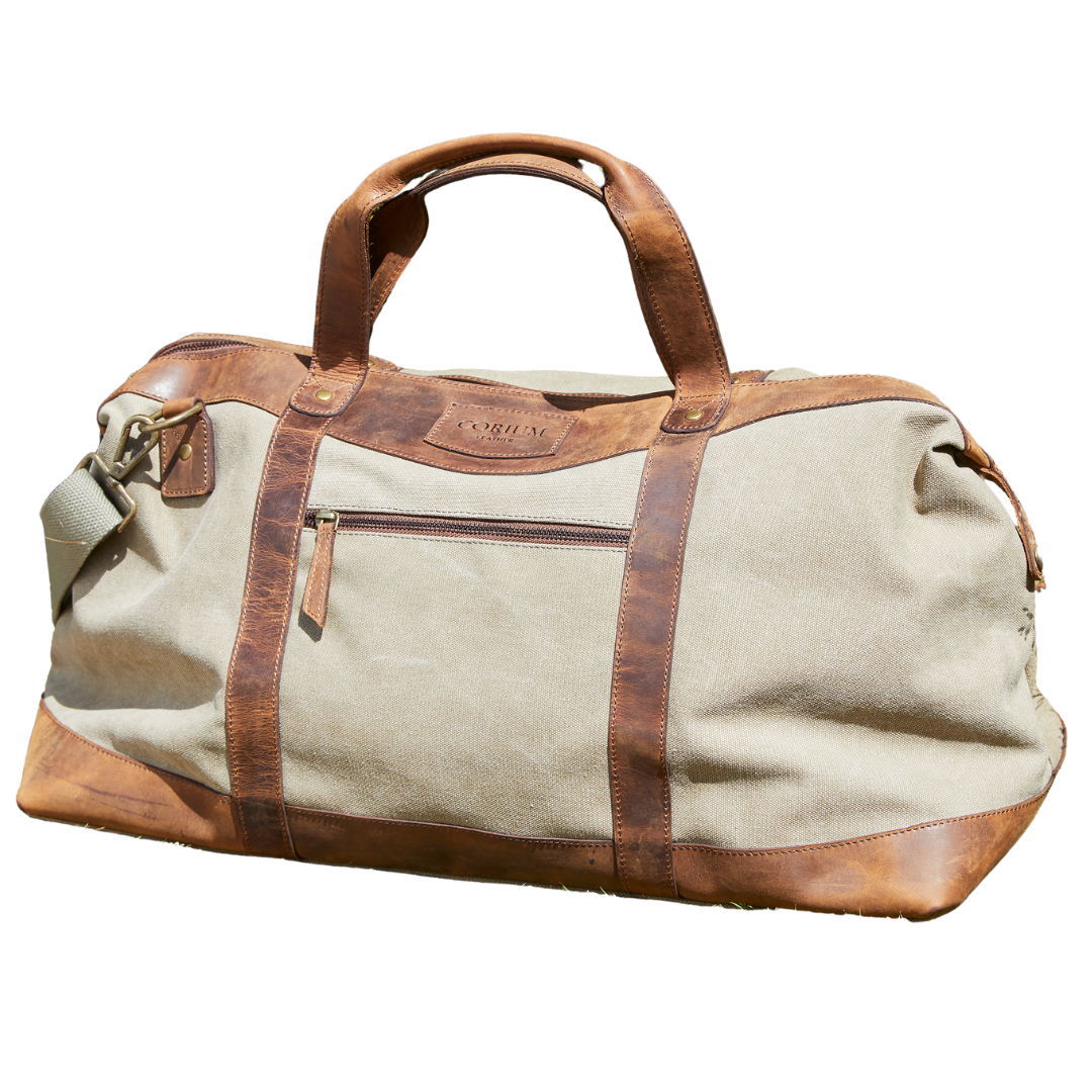 Reisetasche Canvas/Hunter Leder