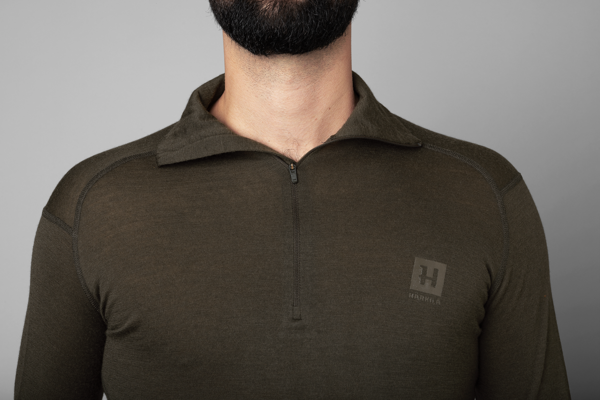 Basis All Season Halbe Zip Shadow Brown - Härkila