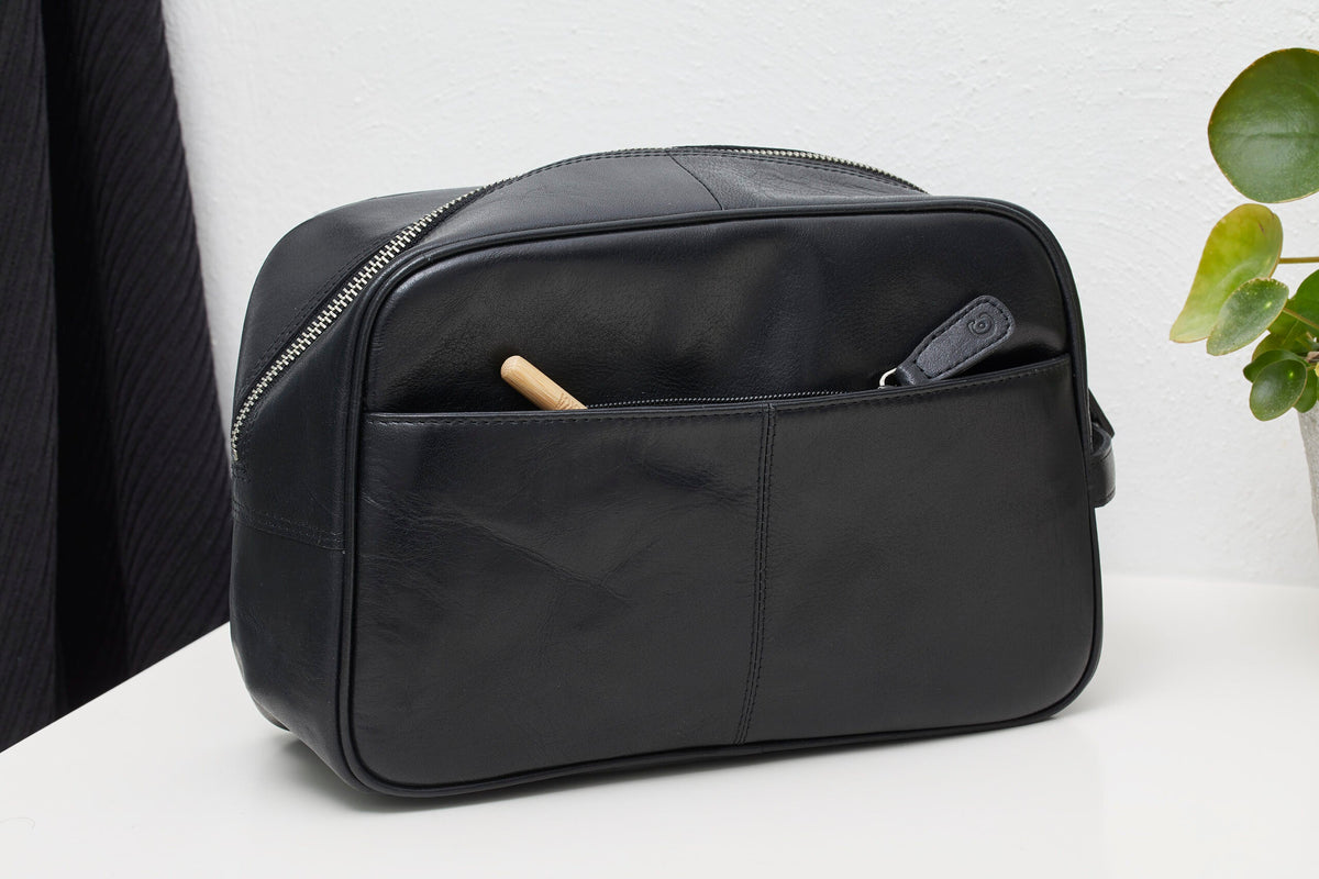 Auckland Kulturtasche Schwarz - Corium