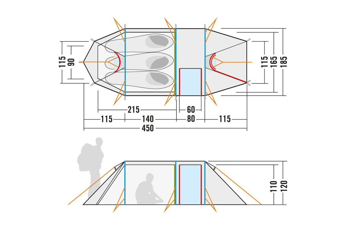 Polar 3 Tunnelzelt - Tatonka