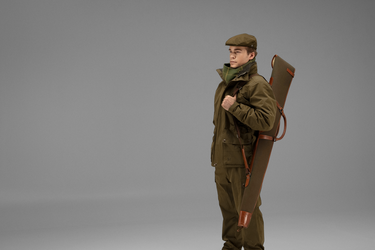 Retriever Waffenkoffer in Canvas/Leder Warm Olive - Härkila